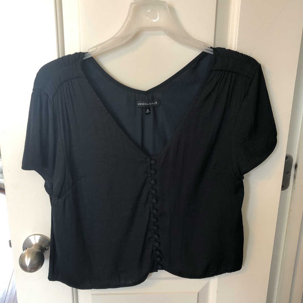 Black button down shirt